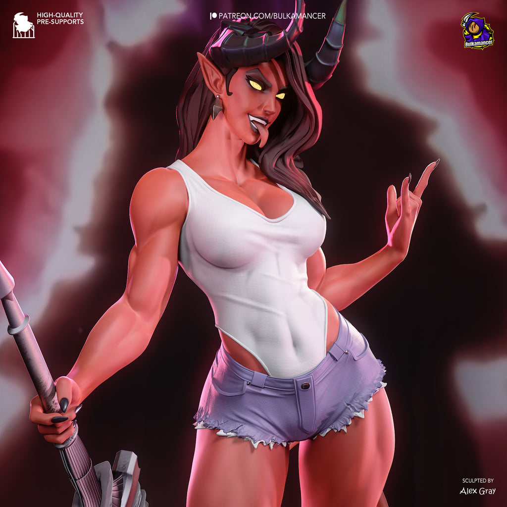 Crimson Demoness Fury | 1/8 Unpainted Resin Kit Model