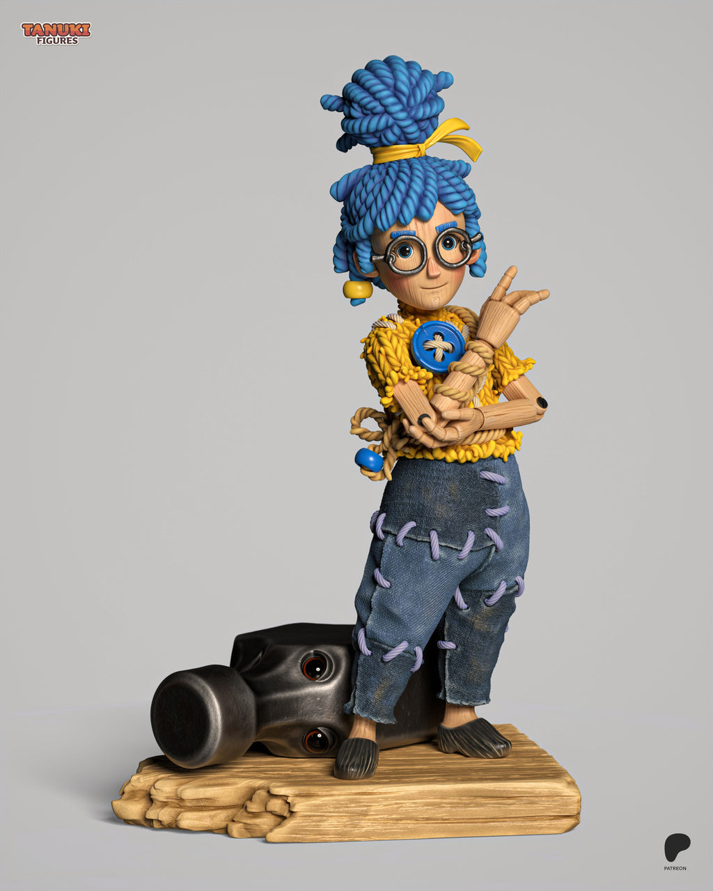 Braided Sapphire Tinkerer | 1/12 Unpainted Resin Kit Model