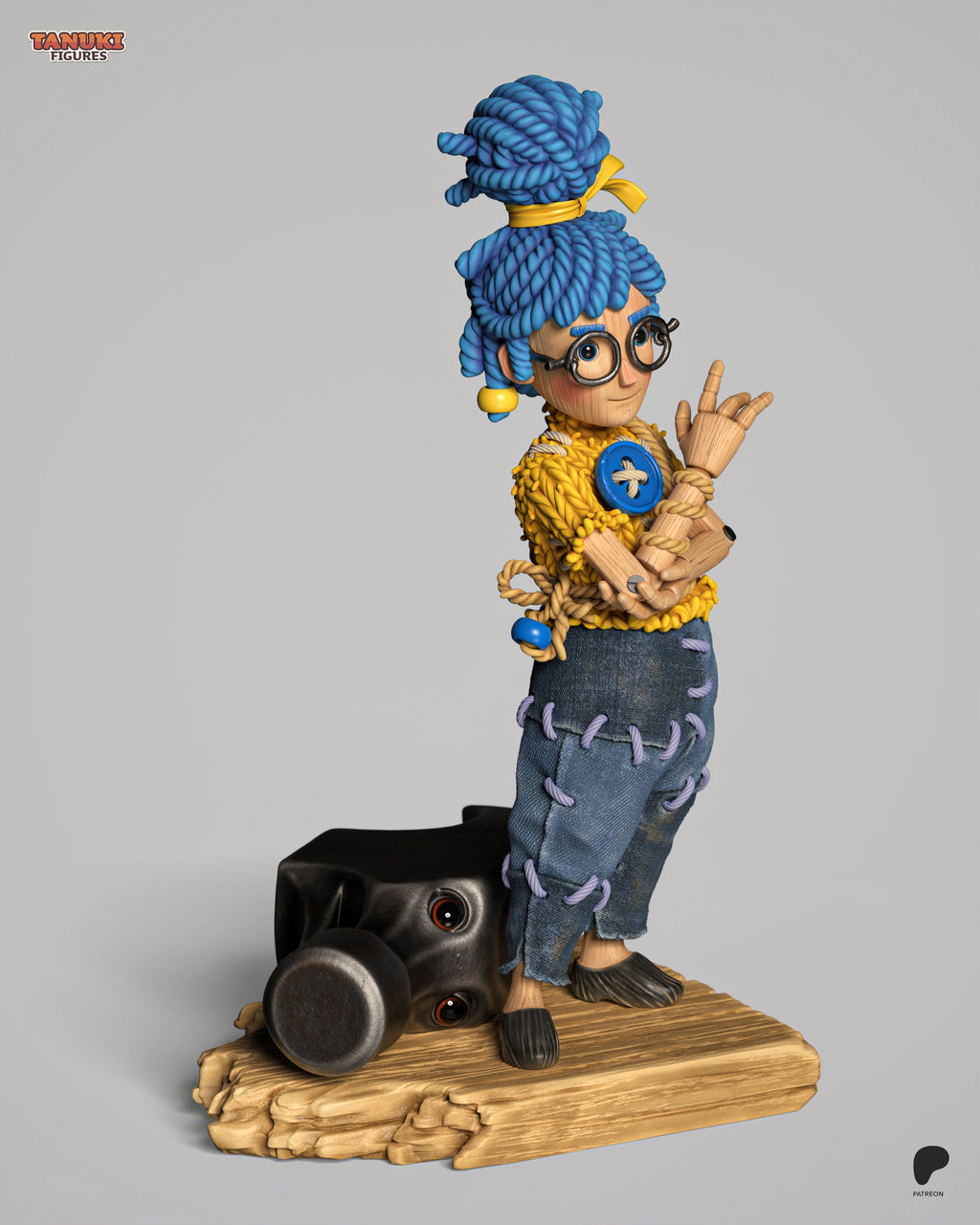 Braided Sapphire Tinkerer | 1/12 Unpainted Resin Kit Model