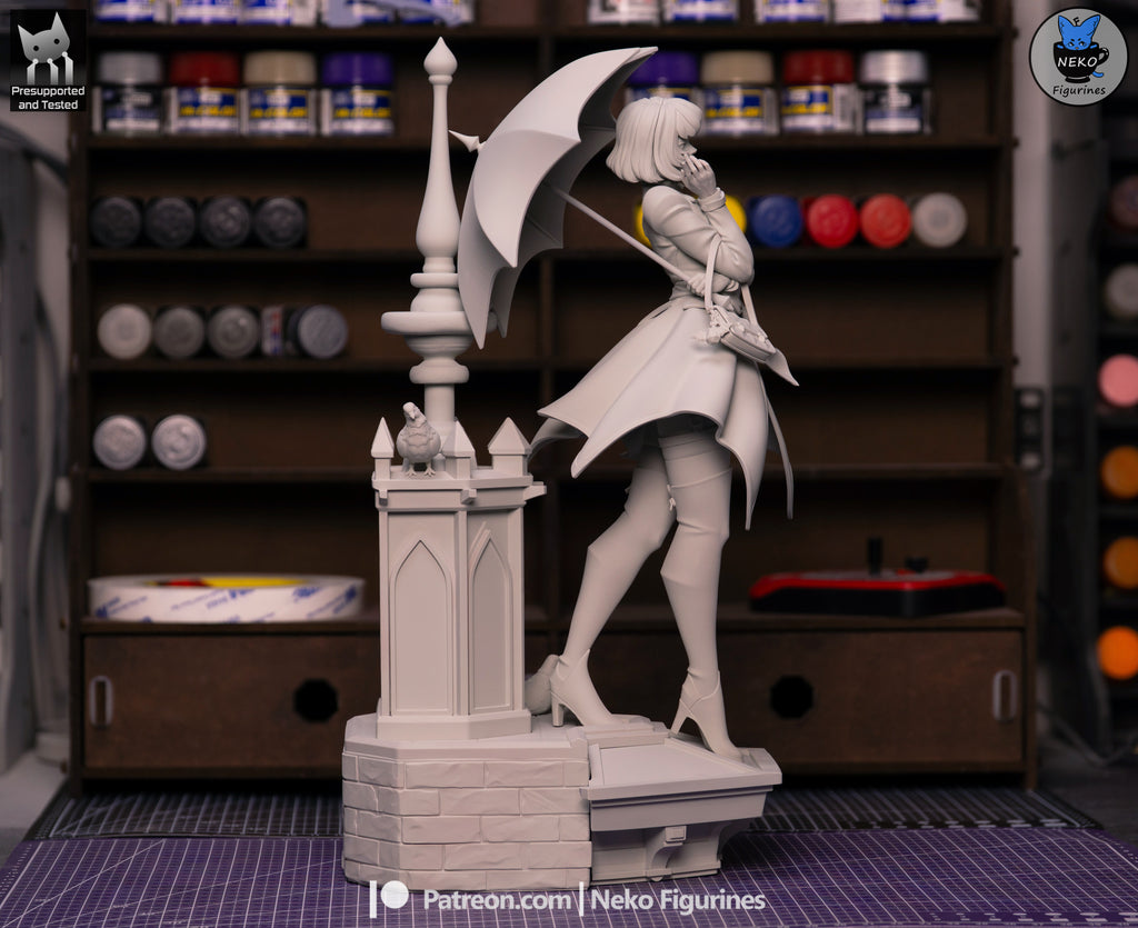 Twilight Parasol Warden | 1/7 Unpainted Resin Kit Model
