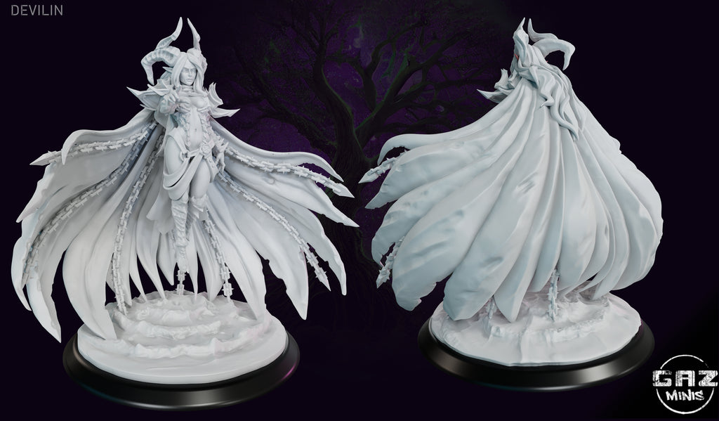 Veilwinged Horned Matriarch | 32mm & 75mm Unpainted Resin Kit Model