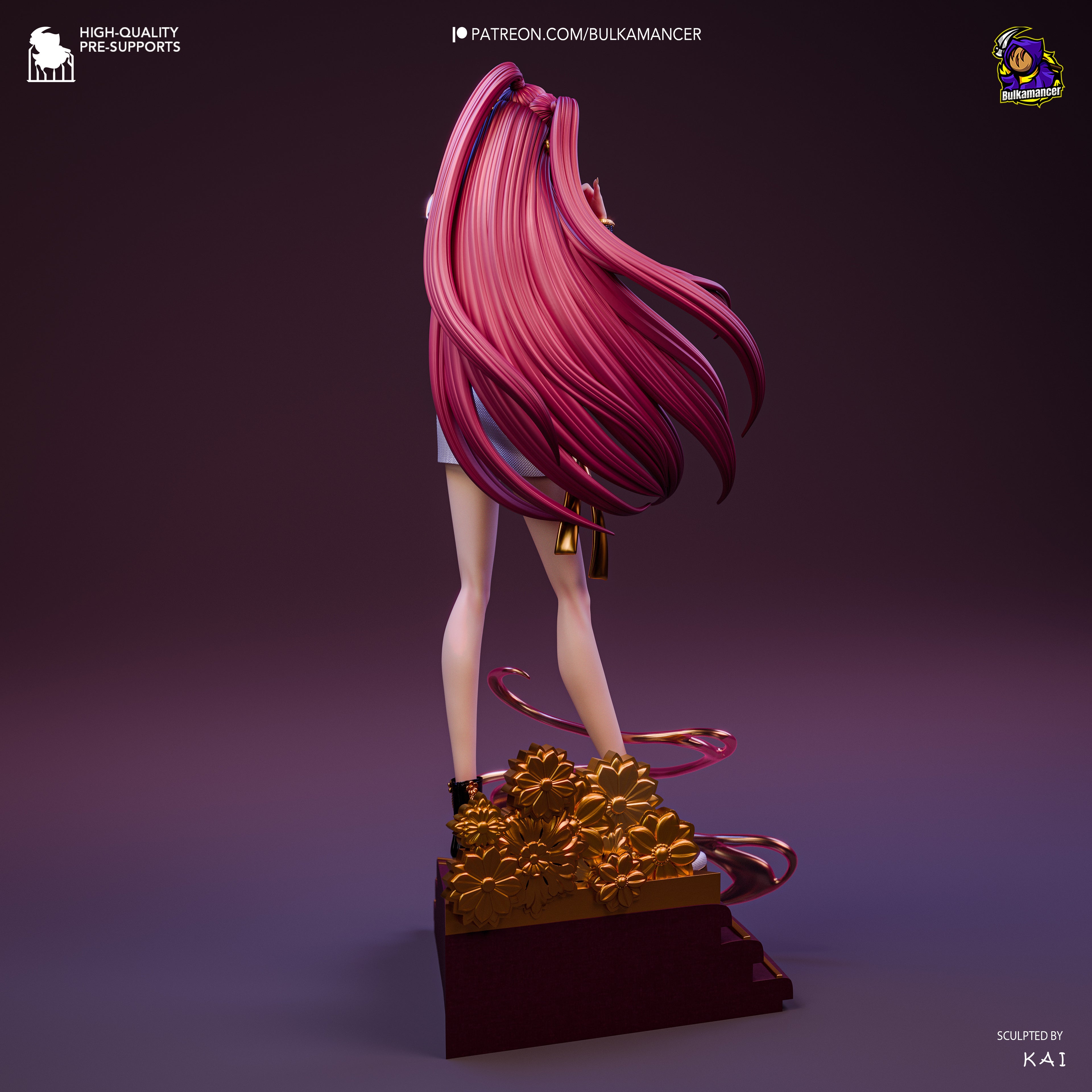 Crimson Melody Enchantress | 1/8 Unpainted Resin Kit Model