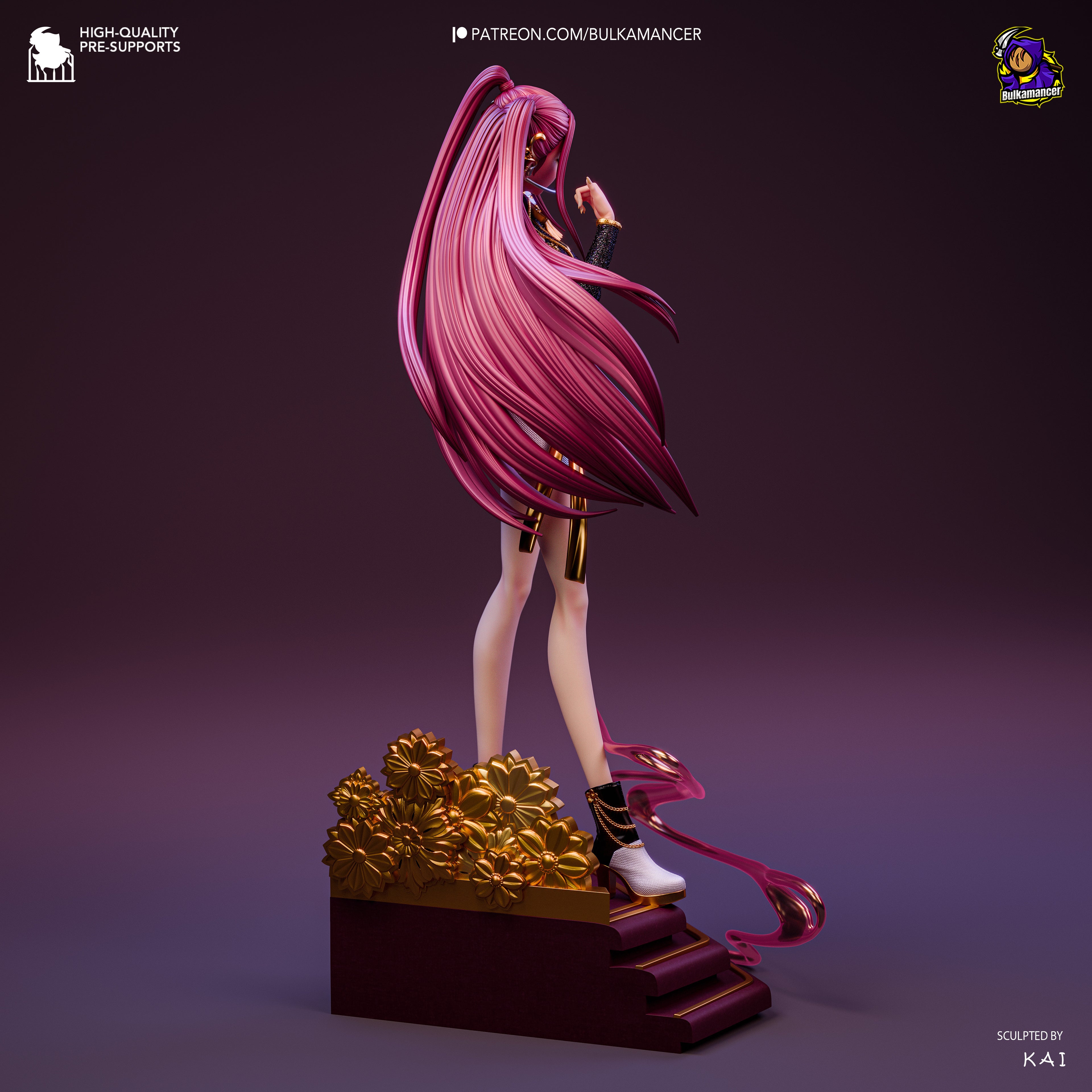 Crimson Melody Enchantress | 1/8 Unpainted Resin Kit Model