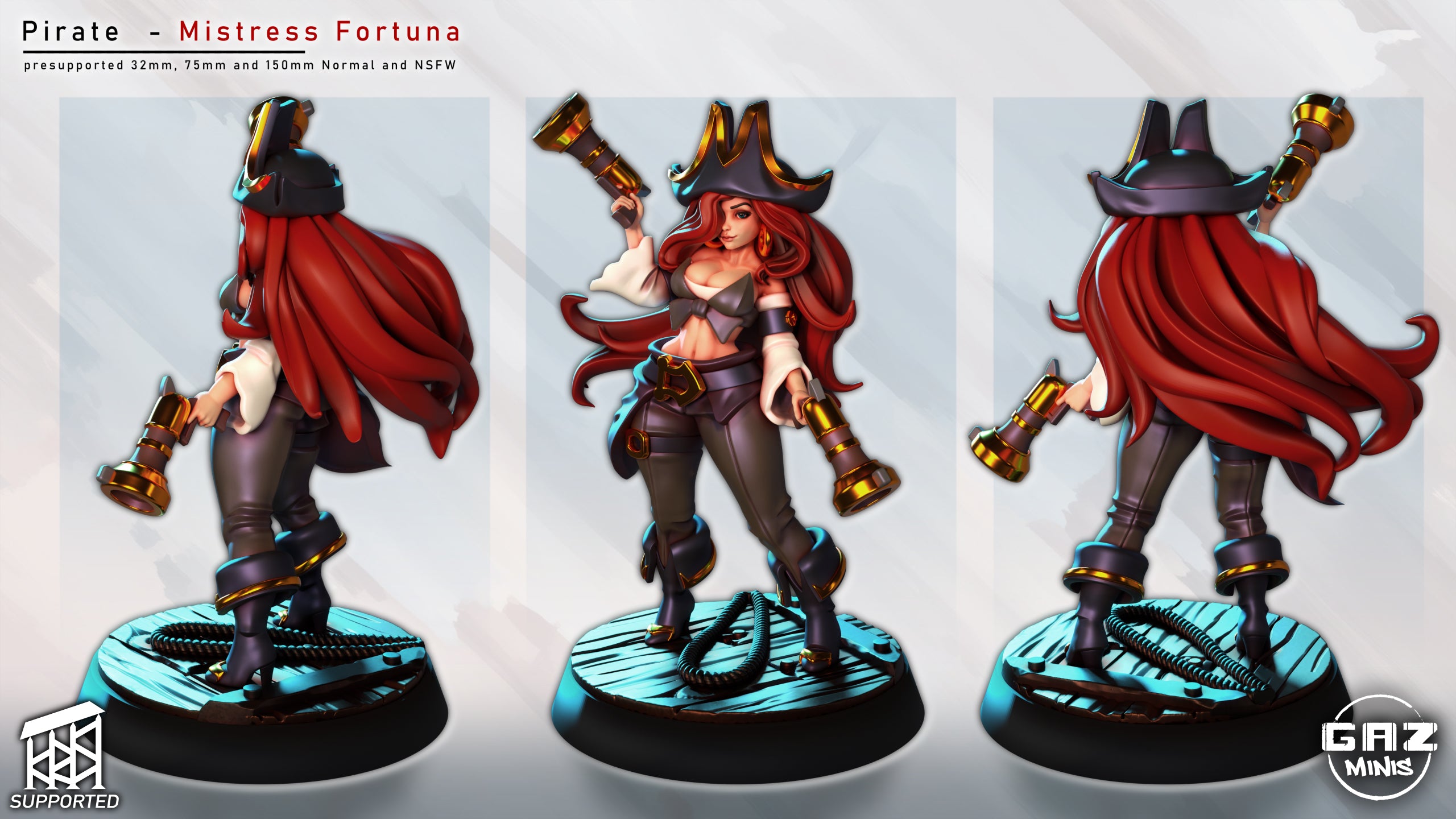 Crimson Sea Marauder | 32mm & 55mm Unpainted Resin Kit Model