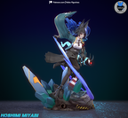 Azure Fox Blade Dancer | 1/7 Unpainted Resin Kit Model