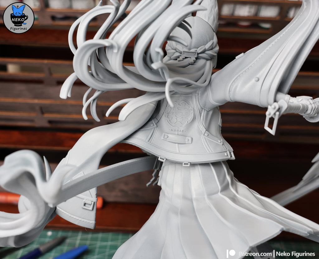 Azure Fox Blade Dancer | 1/7 Unpainted Resin Kit Model
