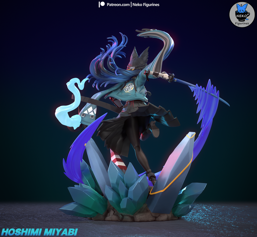 Azure Fox Blade Dancer | 1/7 Unpainted Resin Kit Model