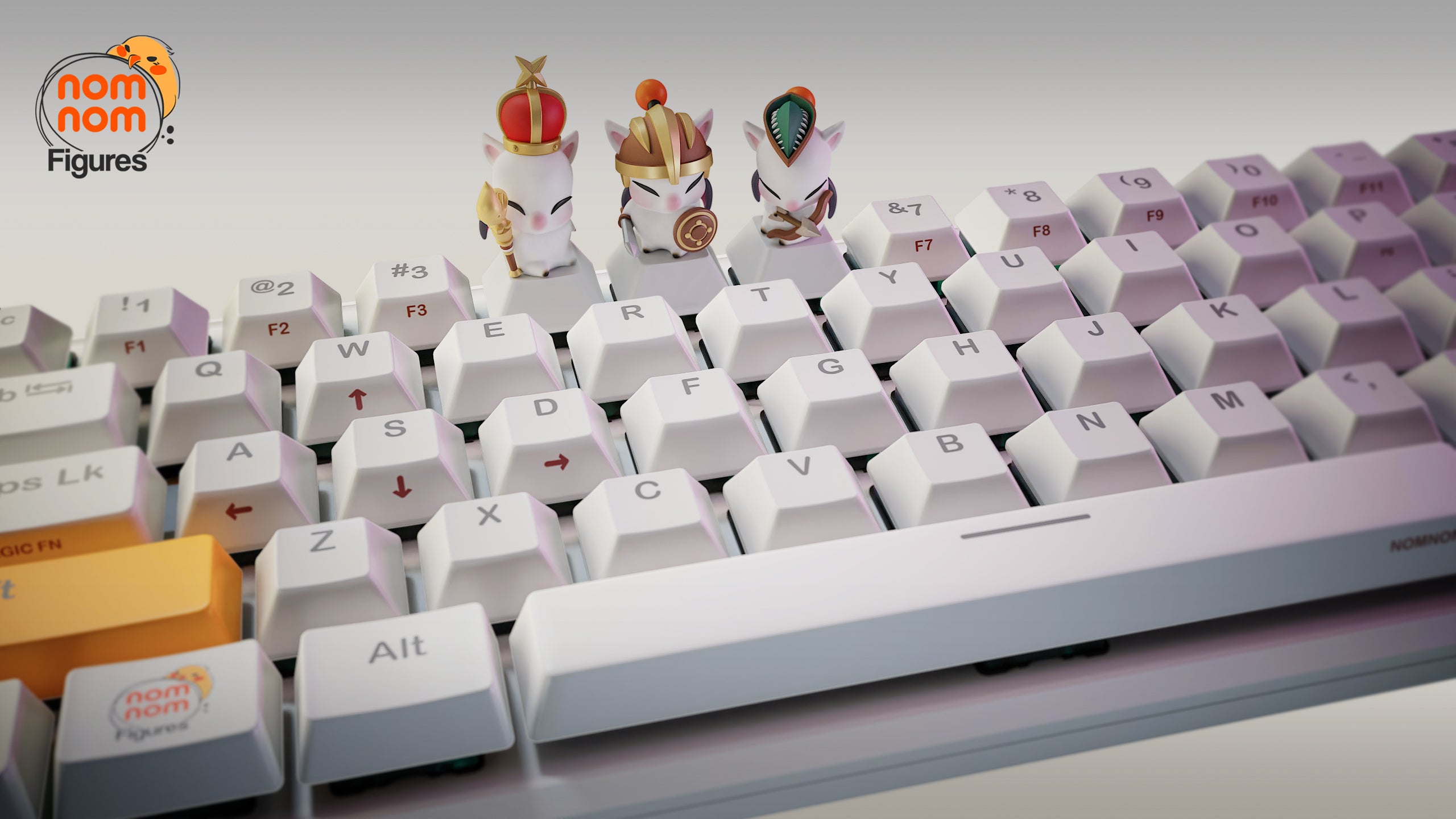 Fluffwing Key Guardians | Keyboard Keycap Unpainted Resin Kit Model