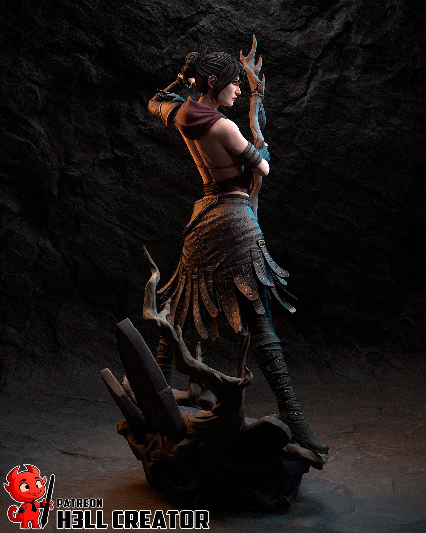 Veilthorn Raven Caller | 1/10 Unpainted Resin Kit Model