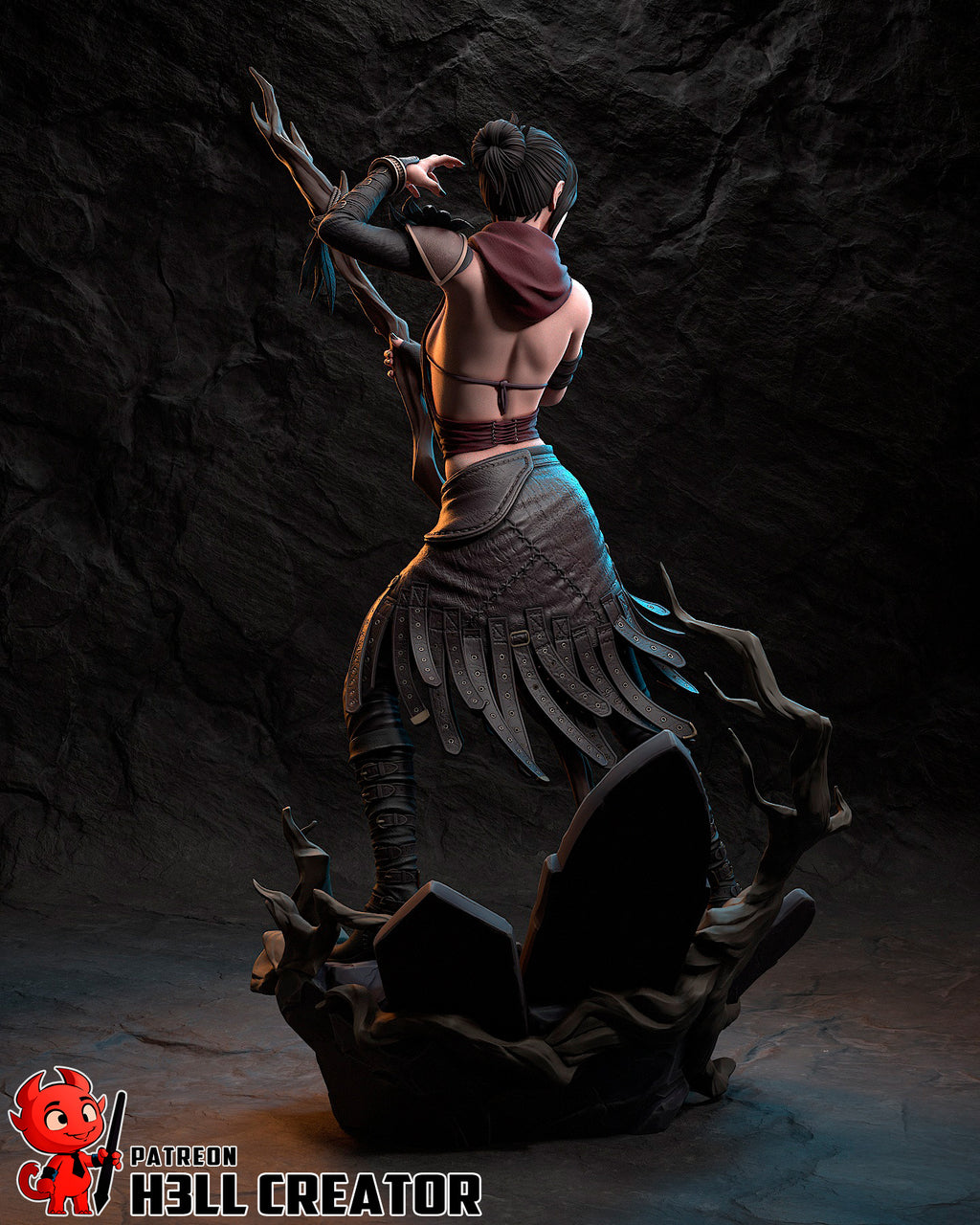 Veilthorn Raven Caller | 1/10 Unpainted Resin Kit Model