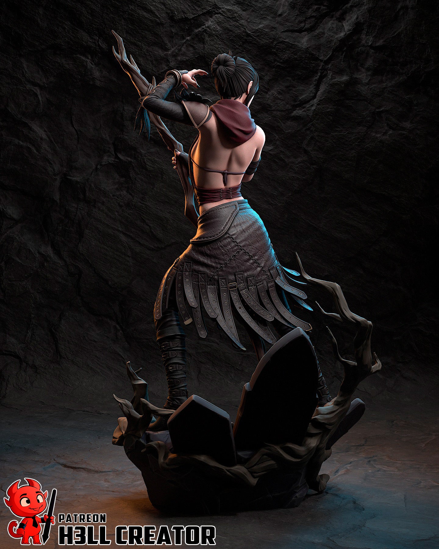Veilthorn Raven Caller | 1/10 Unpainted Resin Kit Model