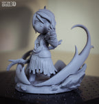 Twilight Veil Mystic | Chibi Unpainted Resin Kit Model