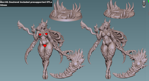 Abyssal Horned Harvester | 32mm & 75mm Unpainted Resin Kit Model
