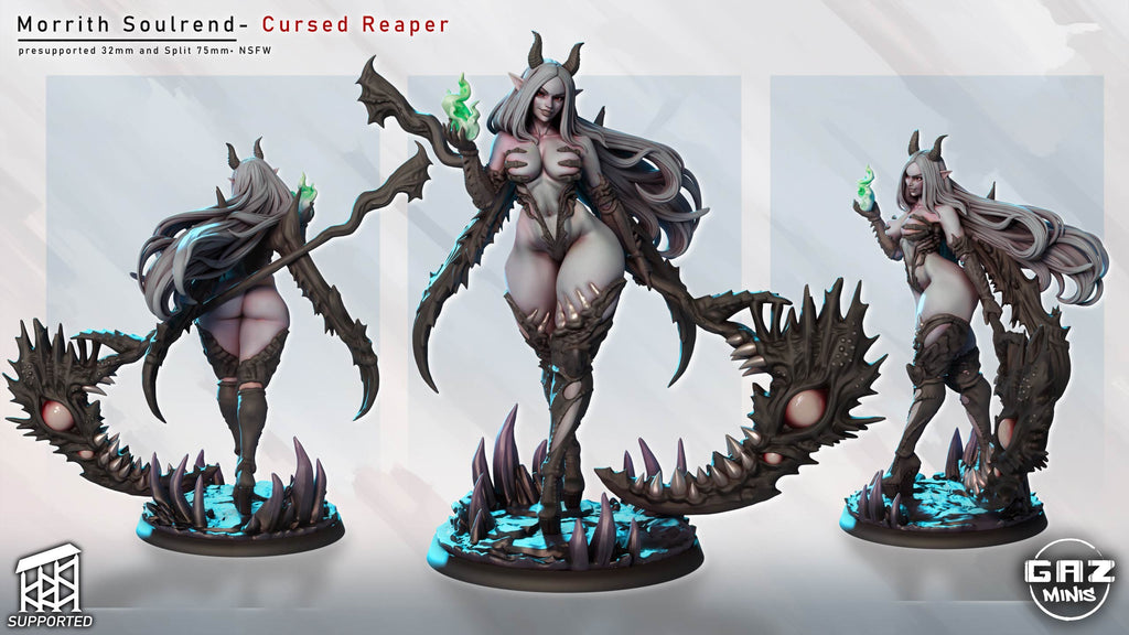 Abyssal Horned Harvester | 32mm & 75mm Unpainted Resin Kit Model