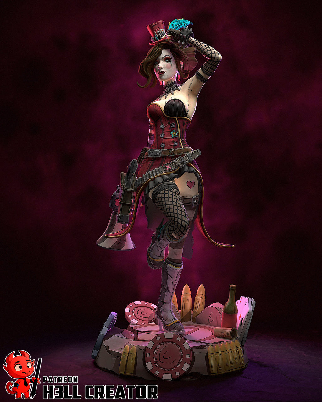 Steampunk Gambler Pinup | 1/10 Unpainted Resin Kit Model