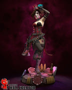 Steampunk Gambler Pinup | 1/10 Unpainted Resin Kit Model