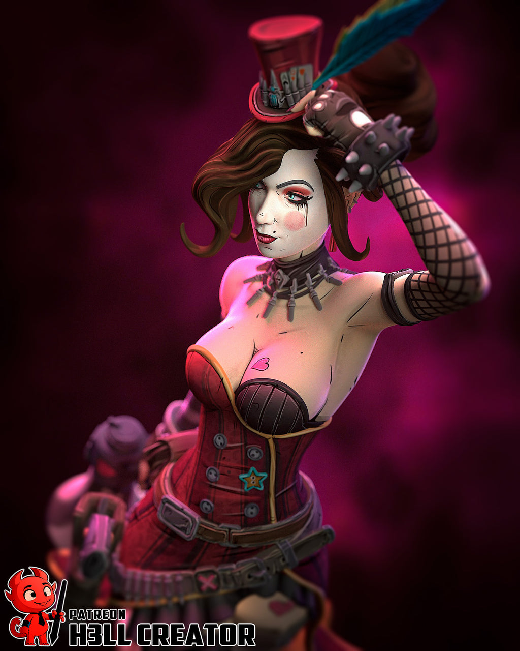 Steampunk Gambler Pinup | 1/10 Unpainted Resin Kit Model