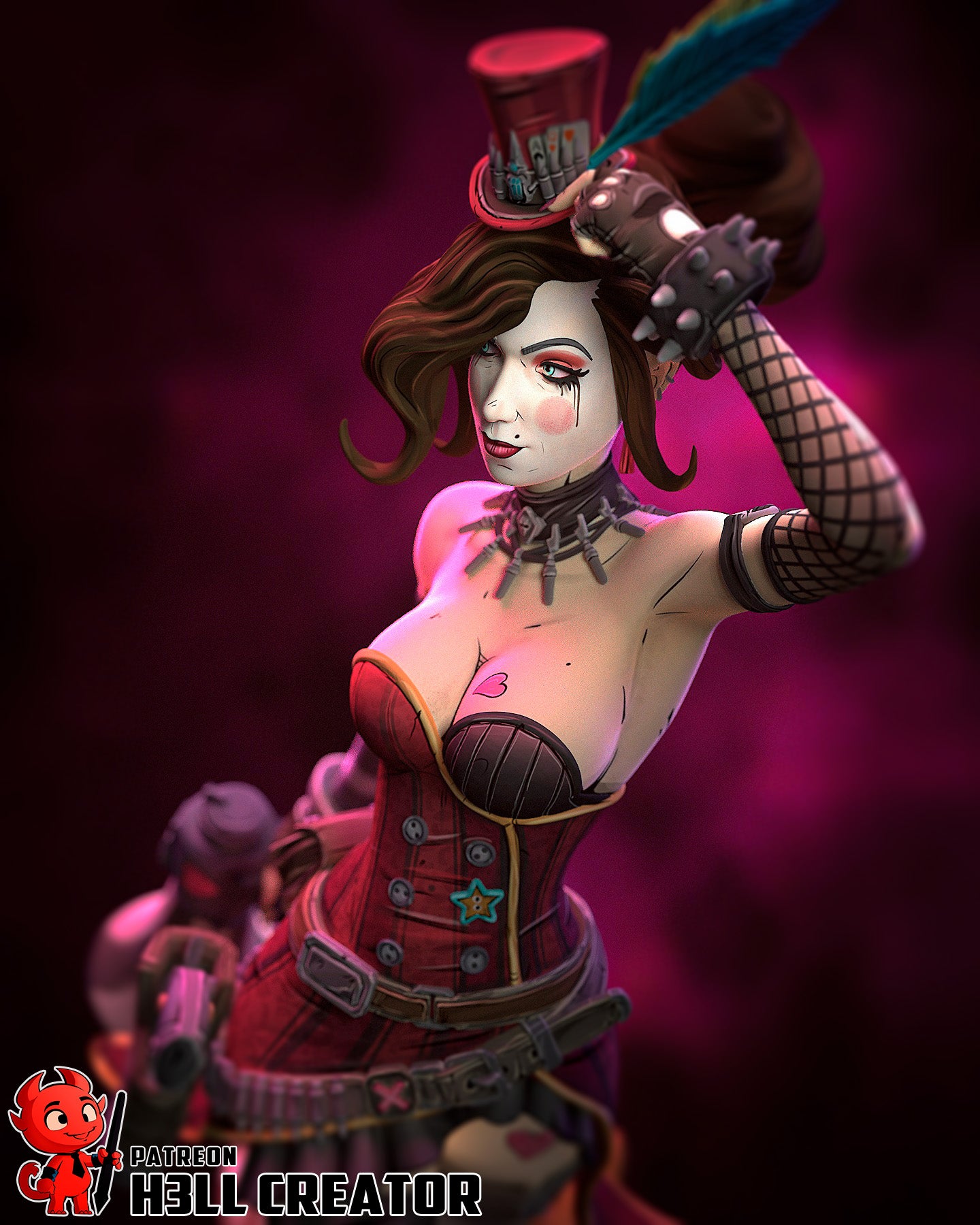 Steampunk Gambler Pinup | 1/10 Unpainted Resin Kit Model