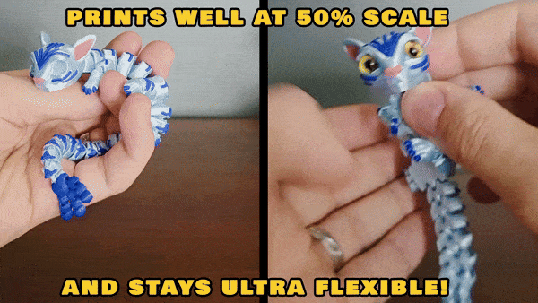 Articulating Spirit Wyrm | Articulating Full Color FDM Model