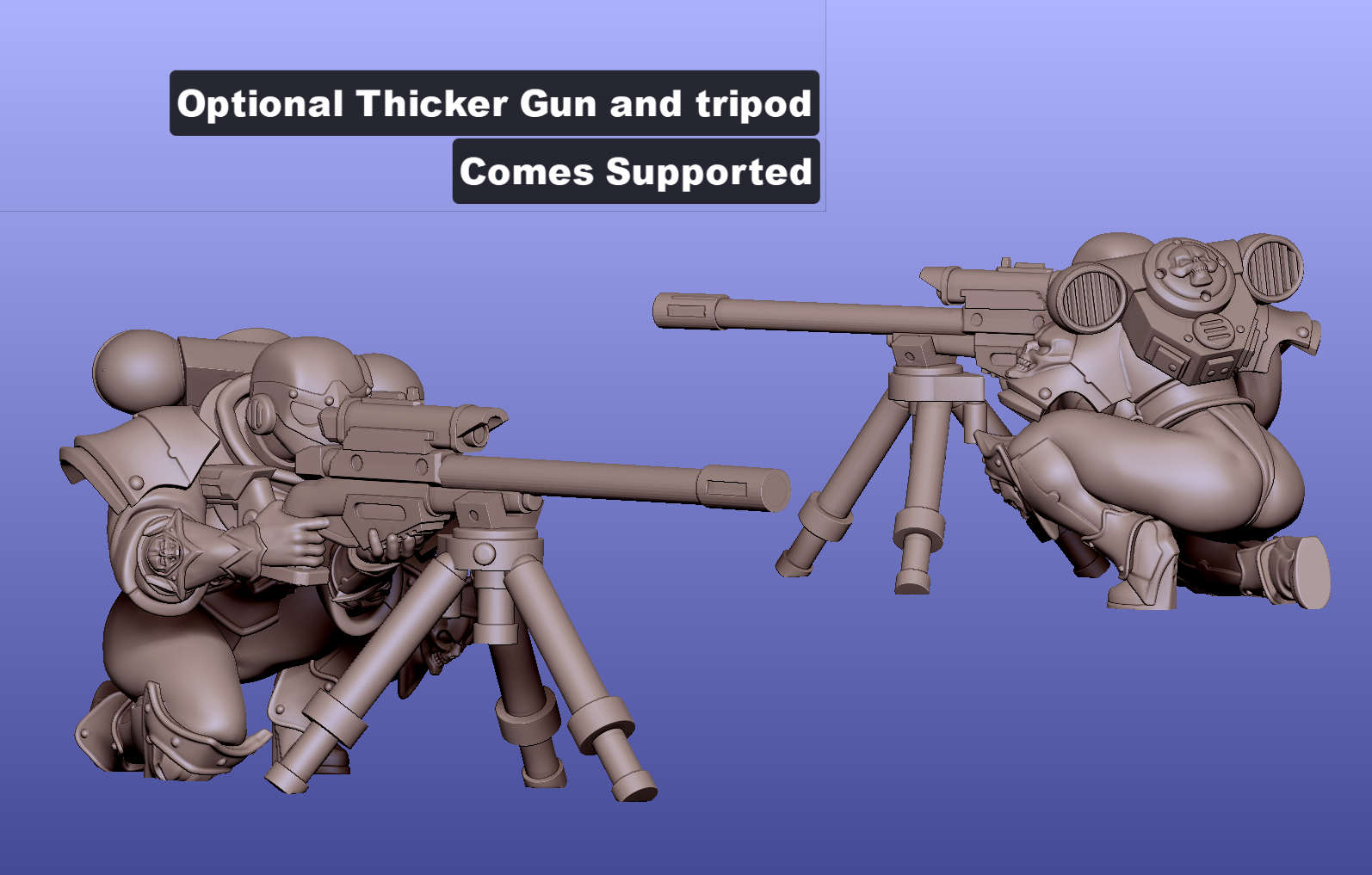 Eclipse Marksman Duo | 32mm Unpainted Resin Kit Model