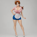 Seductive Cafe Maid Pinup | 120mm Unpainted Resin Kit Model