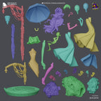 Rosebloom Parasol Maiden | 1/8 Unpainted Resin Kit Model
