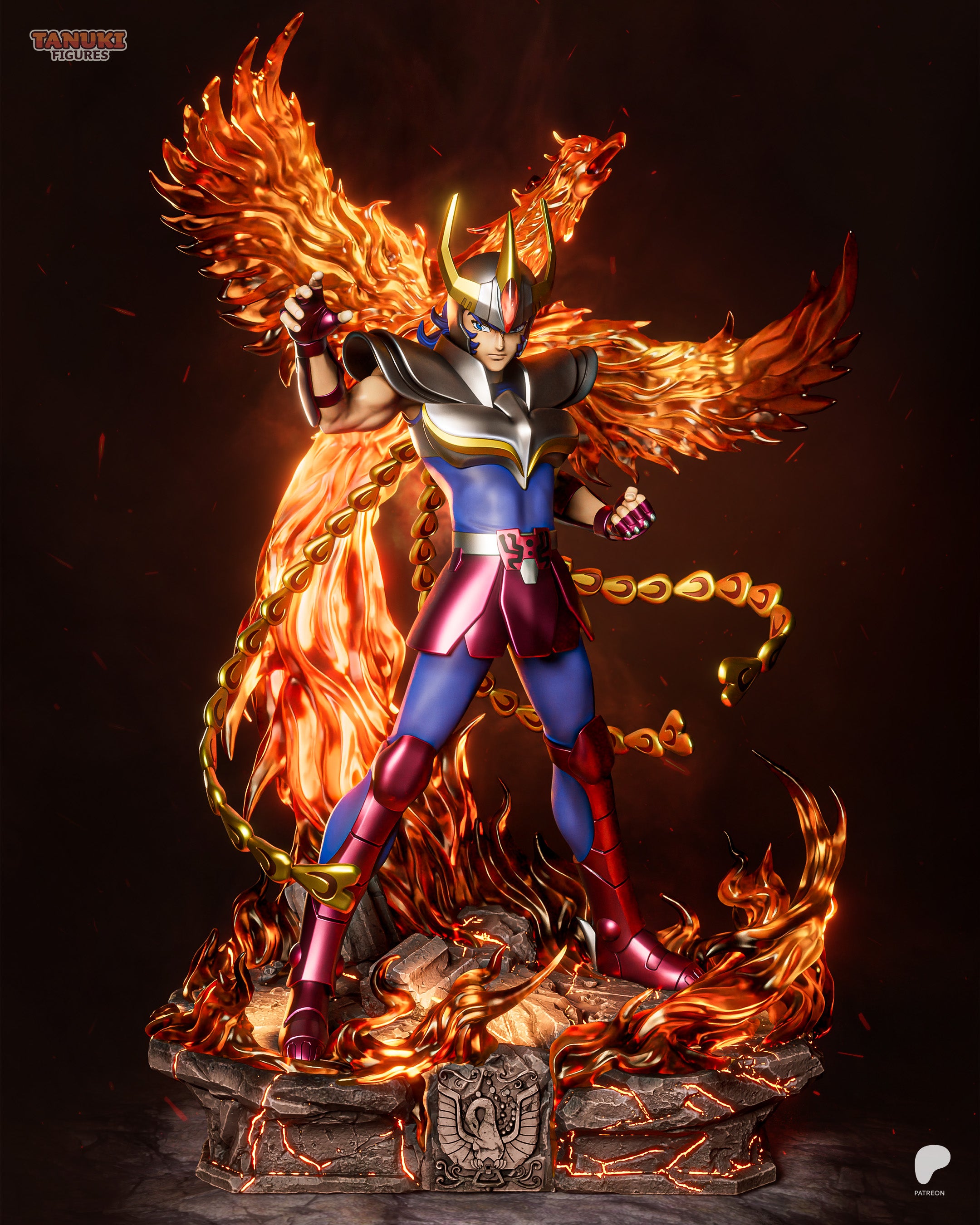 Blazing Phoenix Knight | 1/6 Unpainted Resin Kit Model