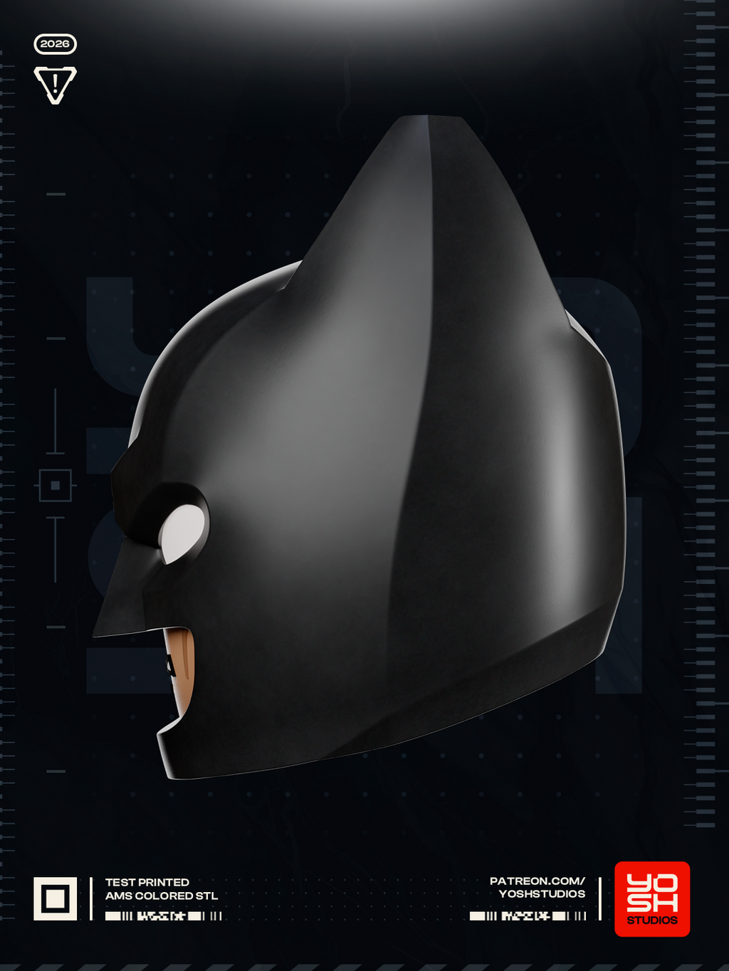 Obsidian Crest Sentinel | Made to Fit Unpainted Helmet Model