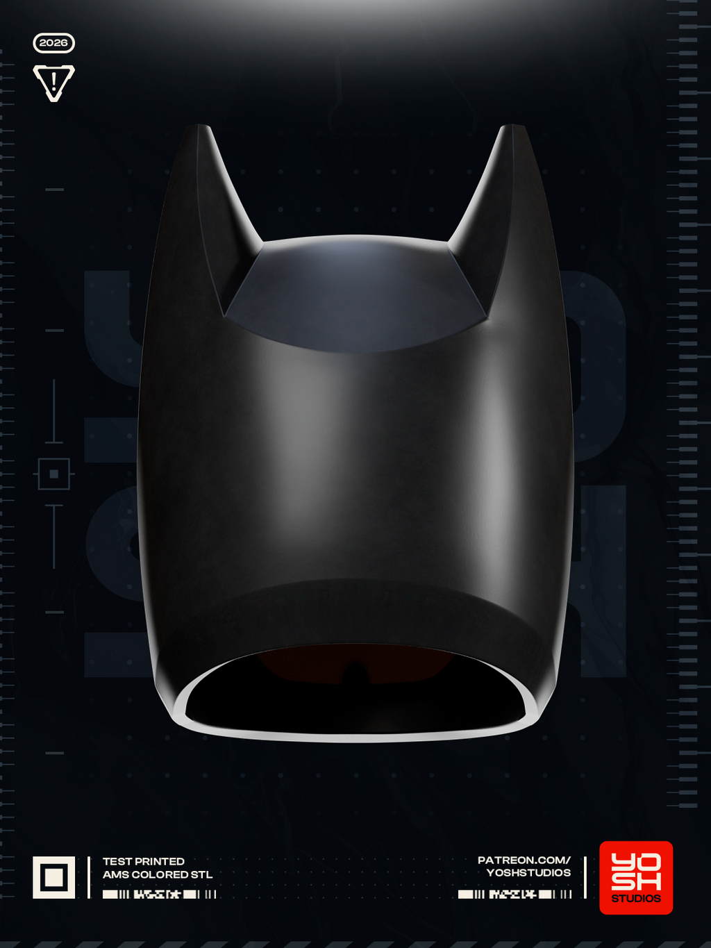 Obsidian Crest Sentinel | Made to Fit Unpainted Helmet Model