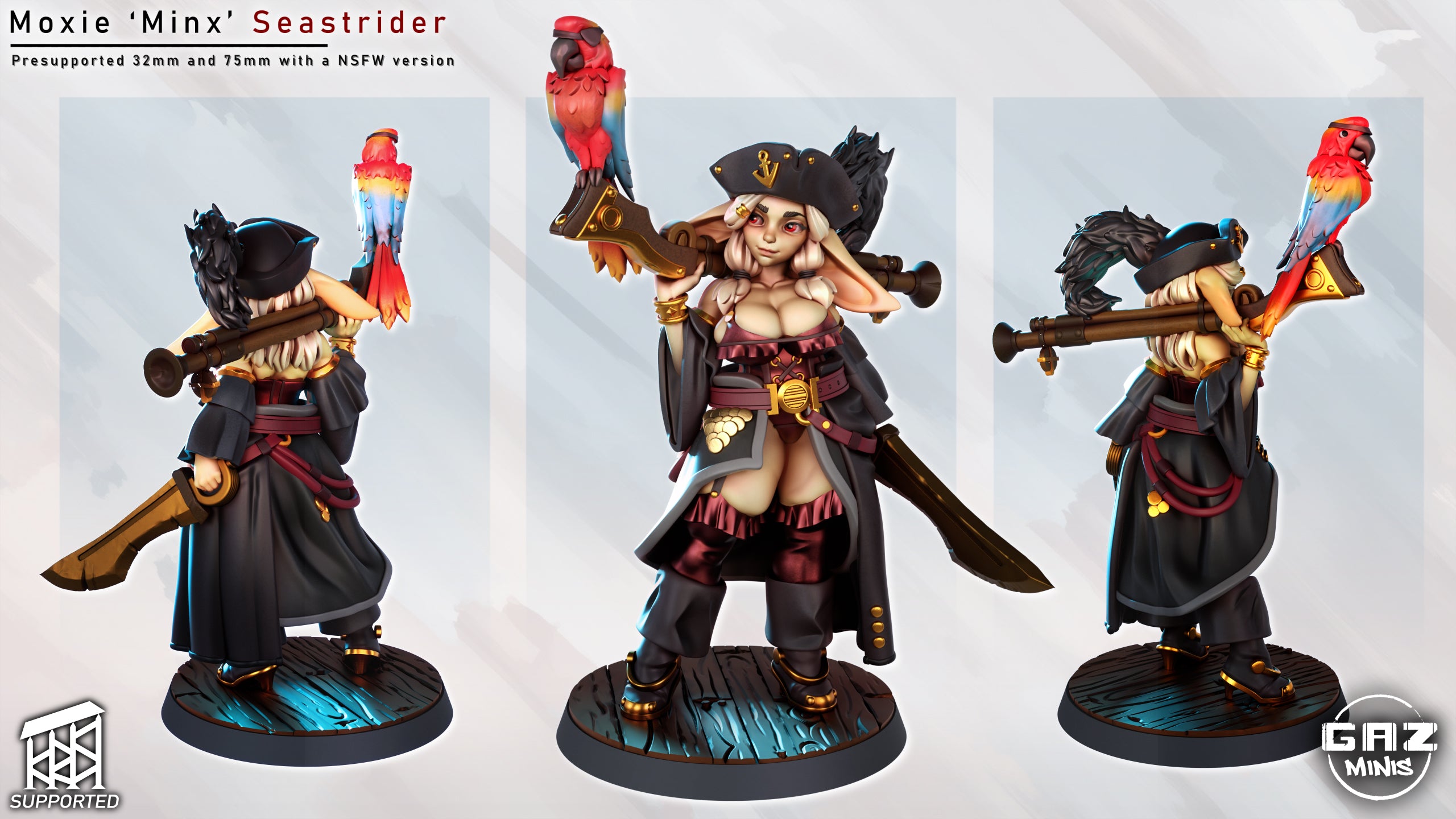 Goblin Sea Reaver | 32mm & 75mm Unpainted Resin Kit Model