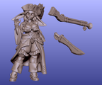 Goblin Sea Reaver | 32mm & 75mm Unpainted Resin Kit Model