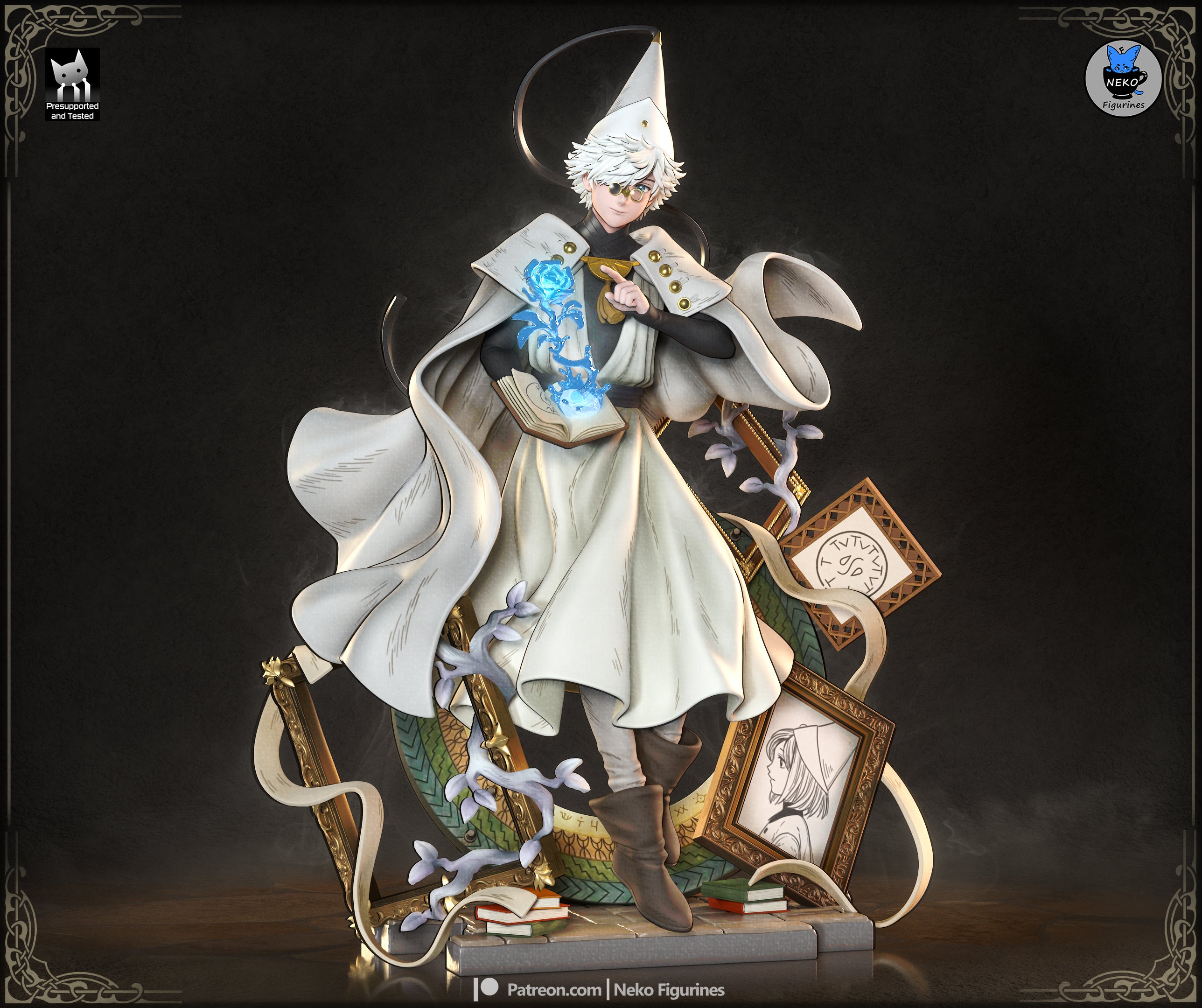Enigmatic Arcane Sage | 1/7 Unpainted Resin Kit Model