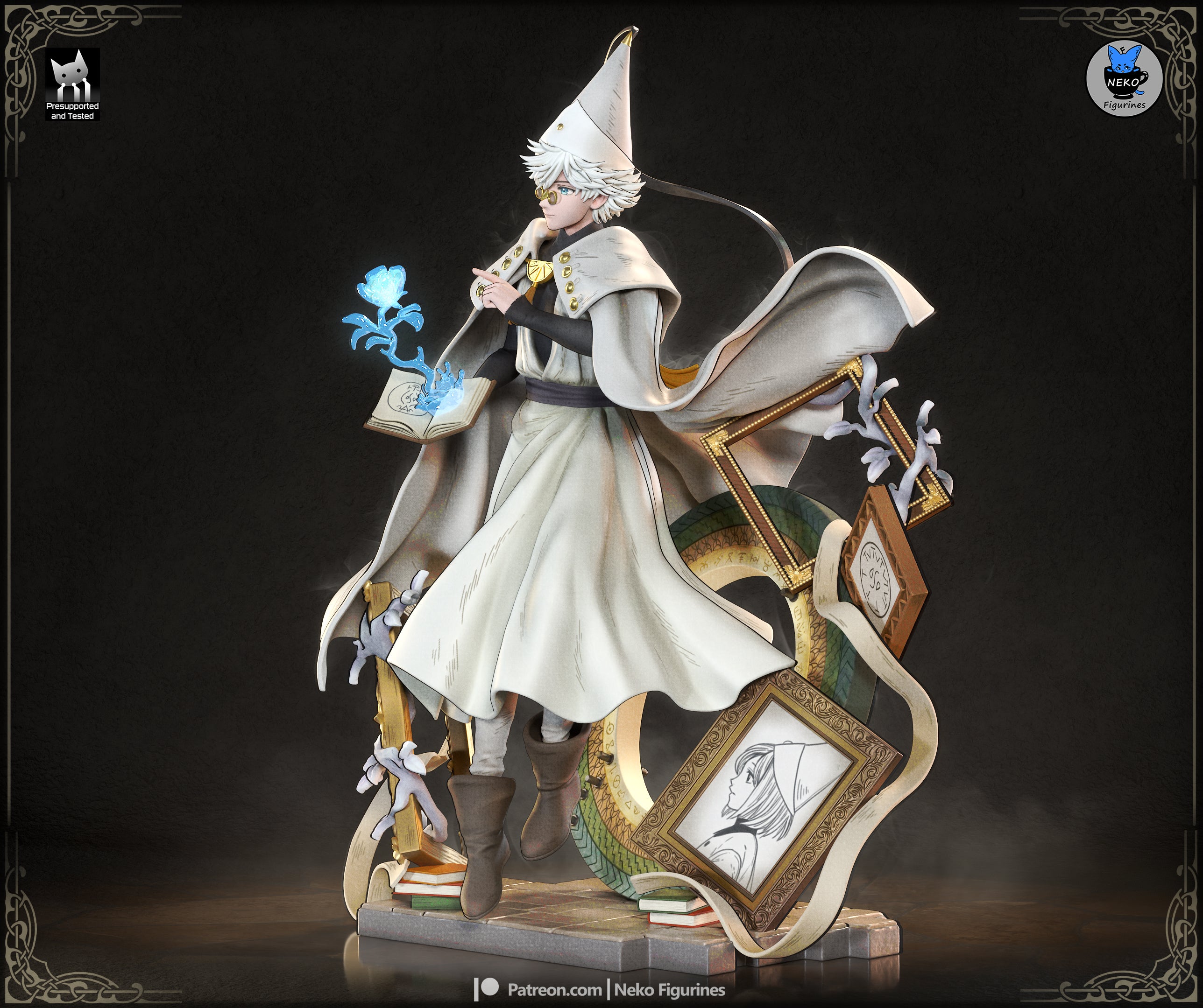 Enigmatic Arcane Sage | 1/7 Unpainted Resin Kit Model