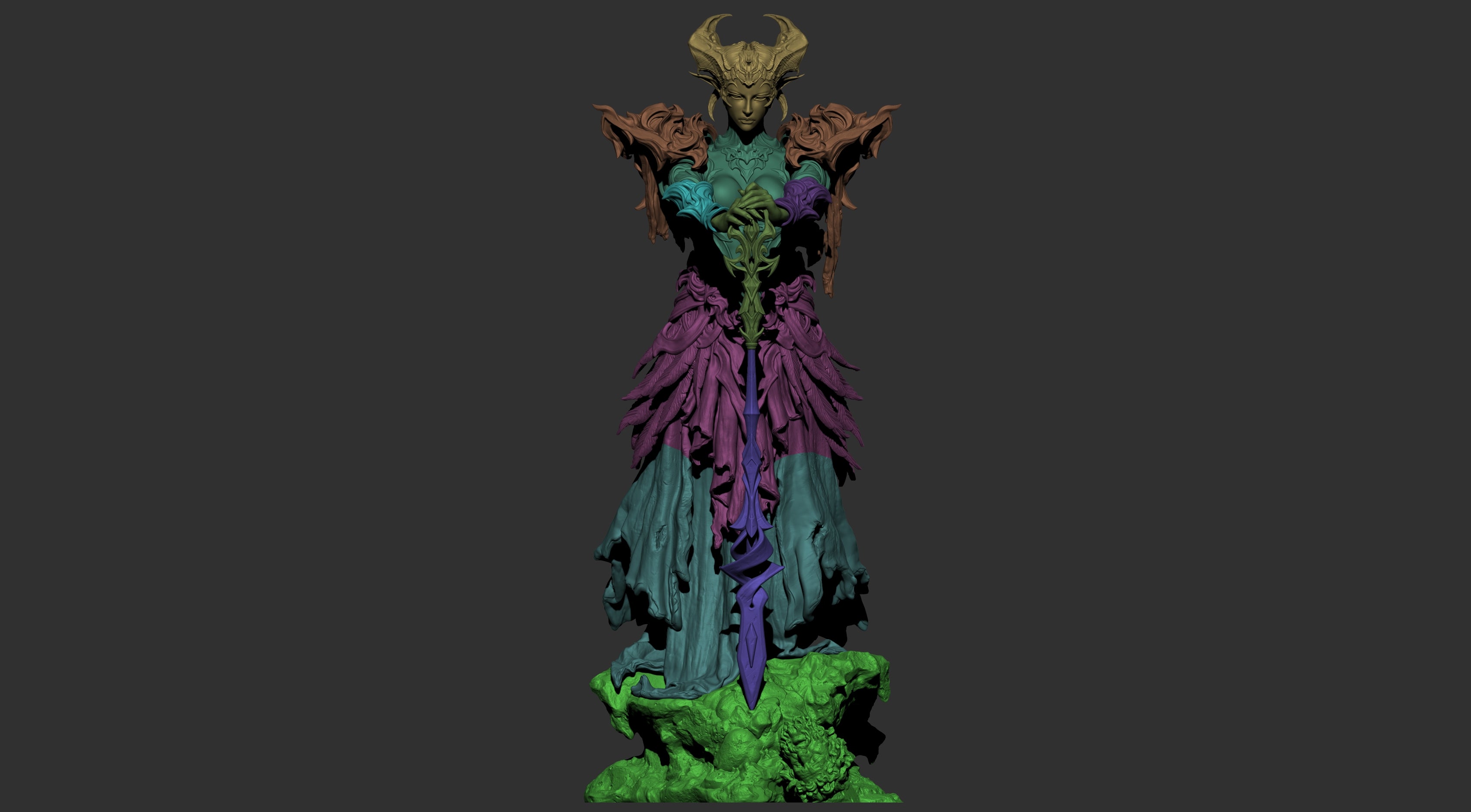 Crimsonthorn Sorceress | 1/6 Unpainted Resin Kit