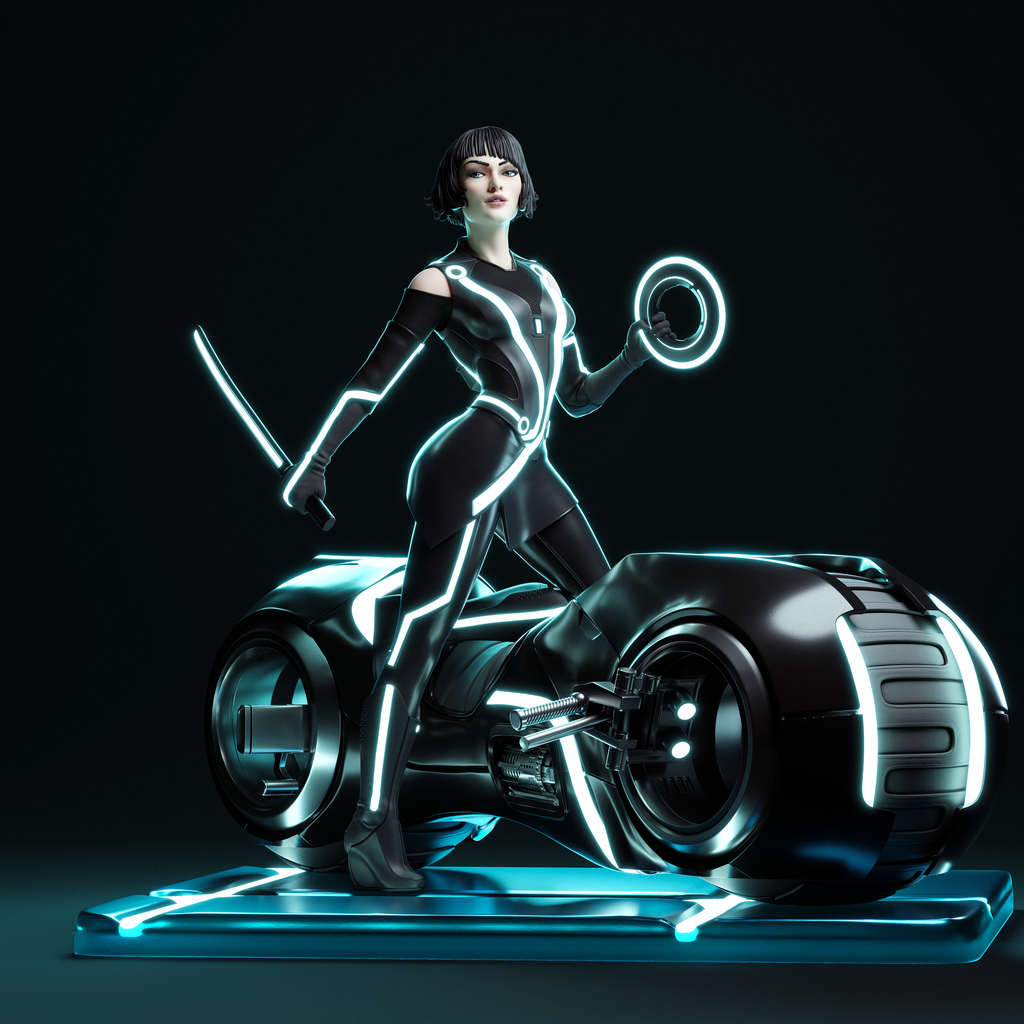 Neon Rift Blade Rider | 1/6 Unpainted Resin Kit Model