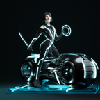 Neon Rift Blade Rider | 1/6 Unpainted Resin Kit Model