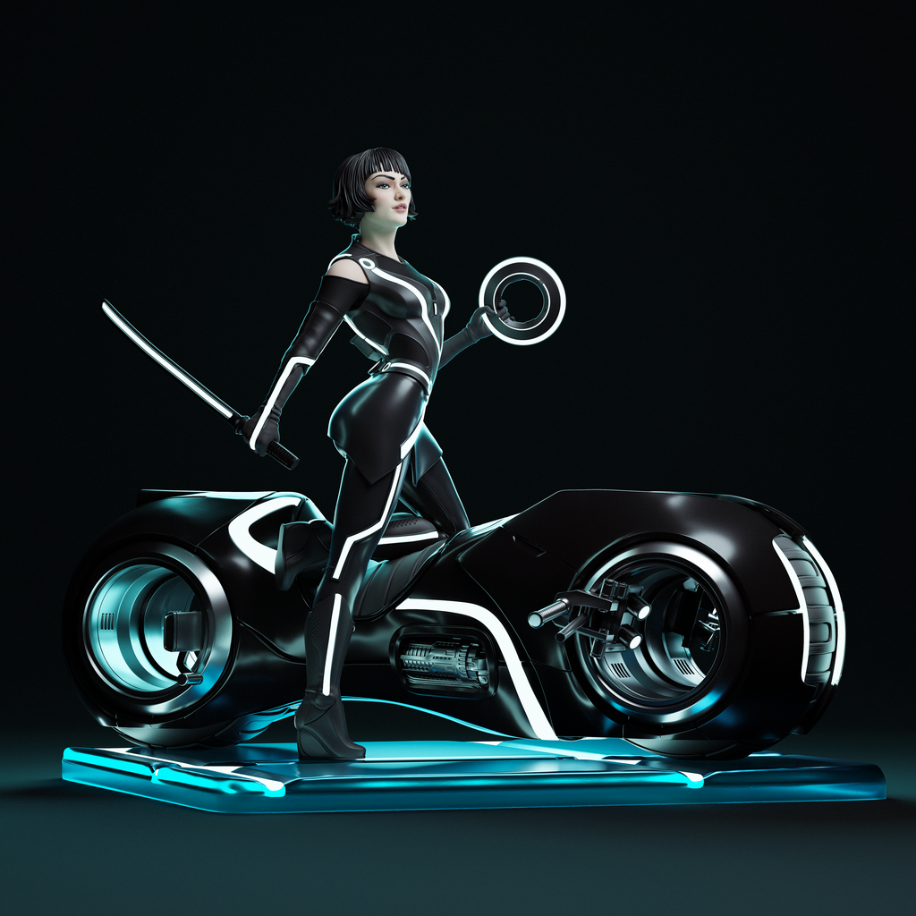 Neon Rift Blade Rider | 1/6 Unpainted Resin Kit Model