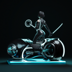 Neon Rift Blade Rider | 1/6 Unpainted Resin Kit Model