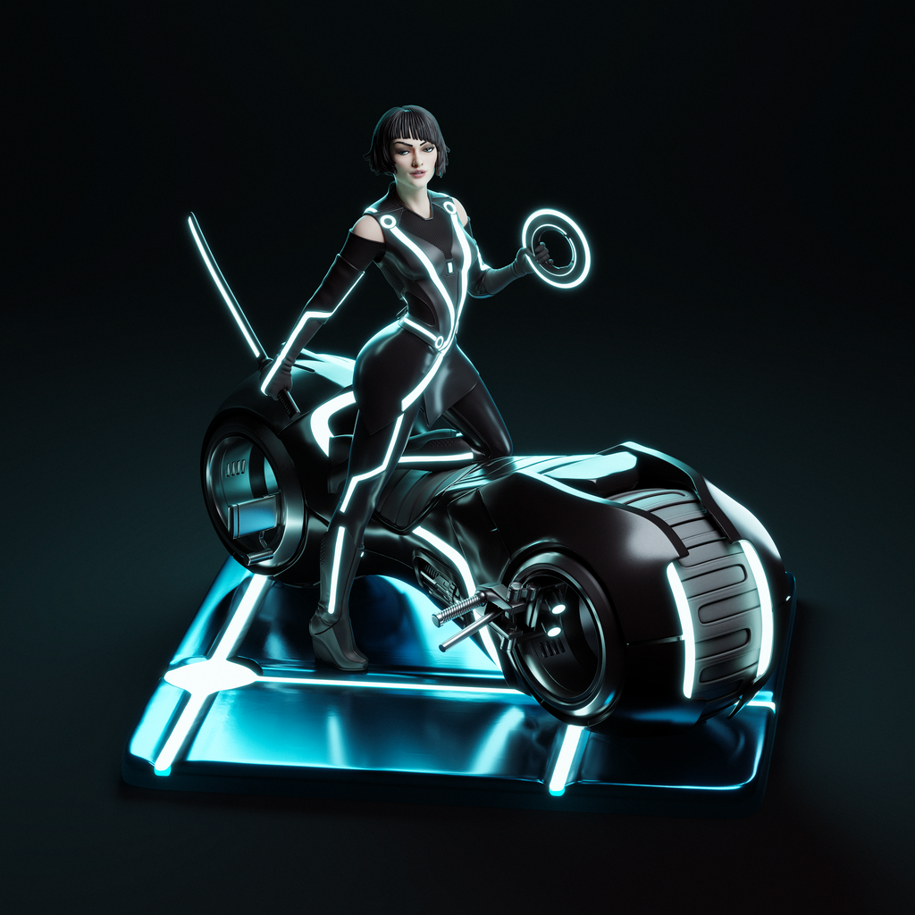 Neon Rift Blade Rider | 1/6 Unpainted Resin Kit Model