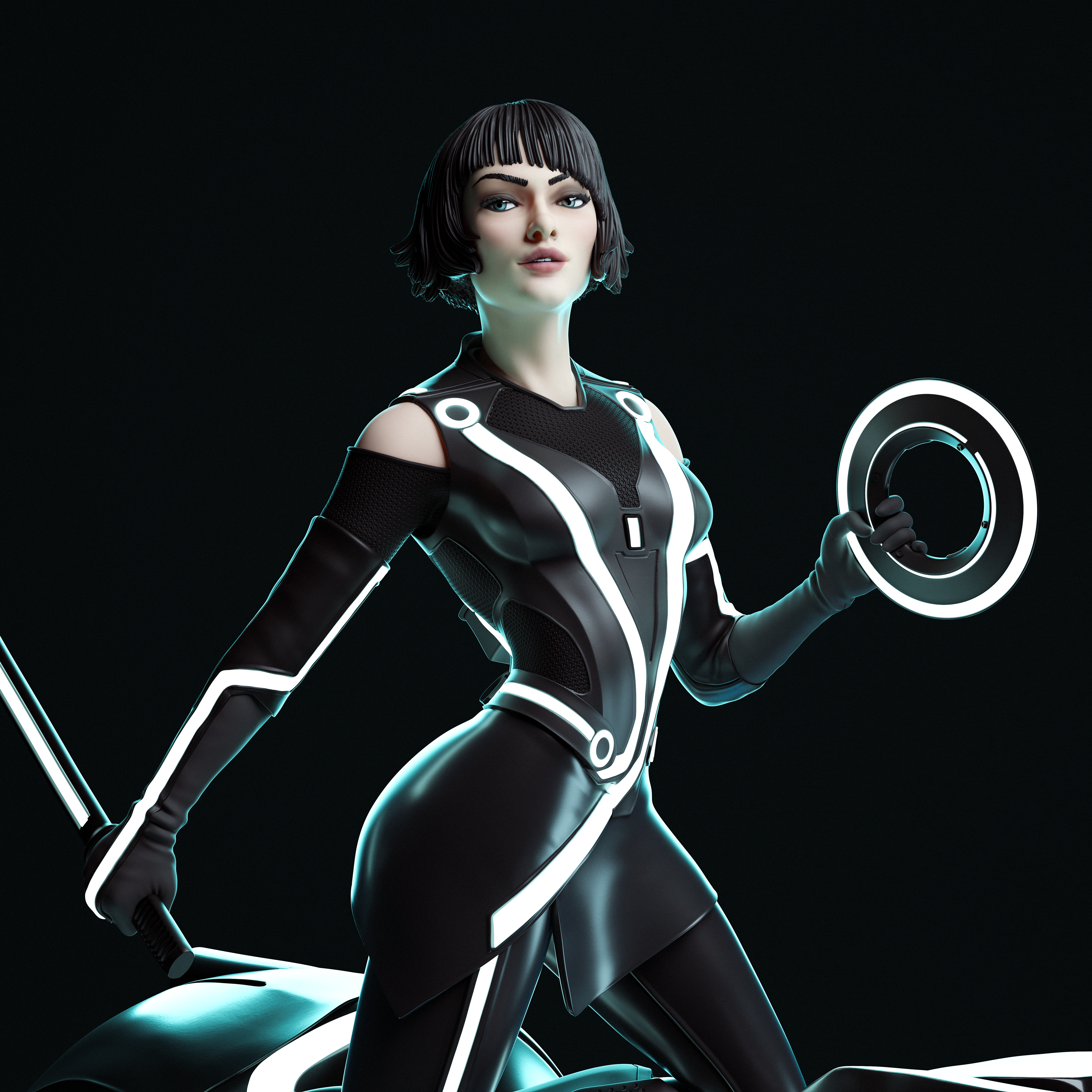 Neon Rift Blade Rider | 1/6 Unpainted Resin Kit Model