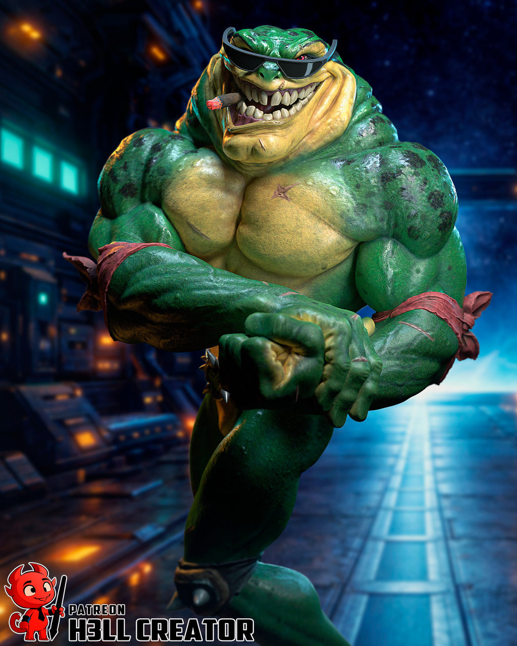 Bogbeast Crusher | 1/10 Unpainted Resin Kit Model