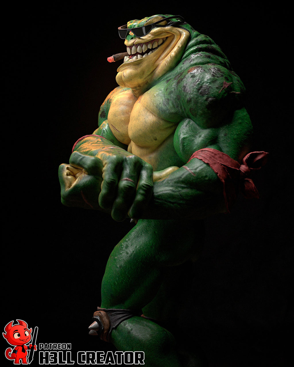 Bogbeast Crusher | 1/10 Unpainted Resin Kit Model
