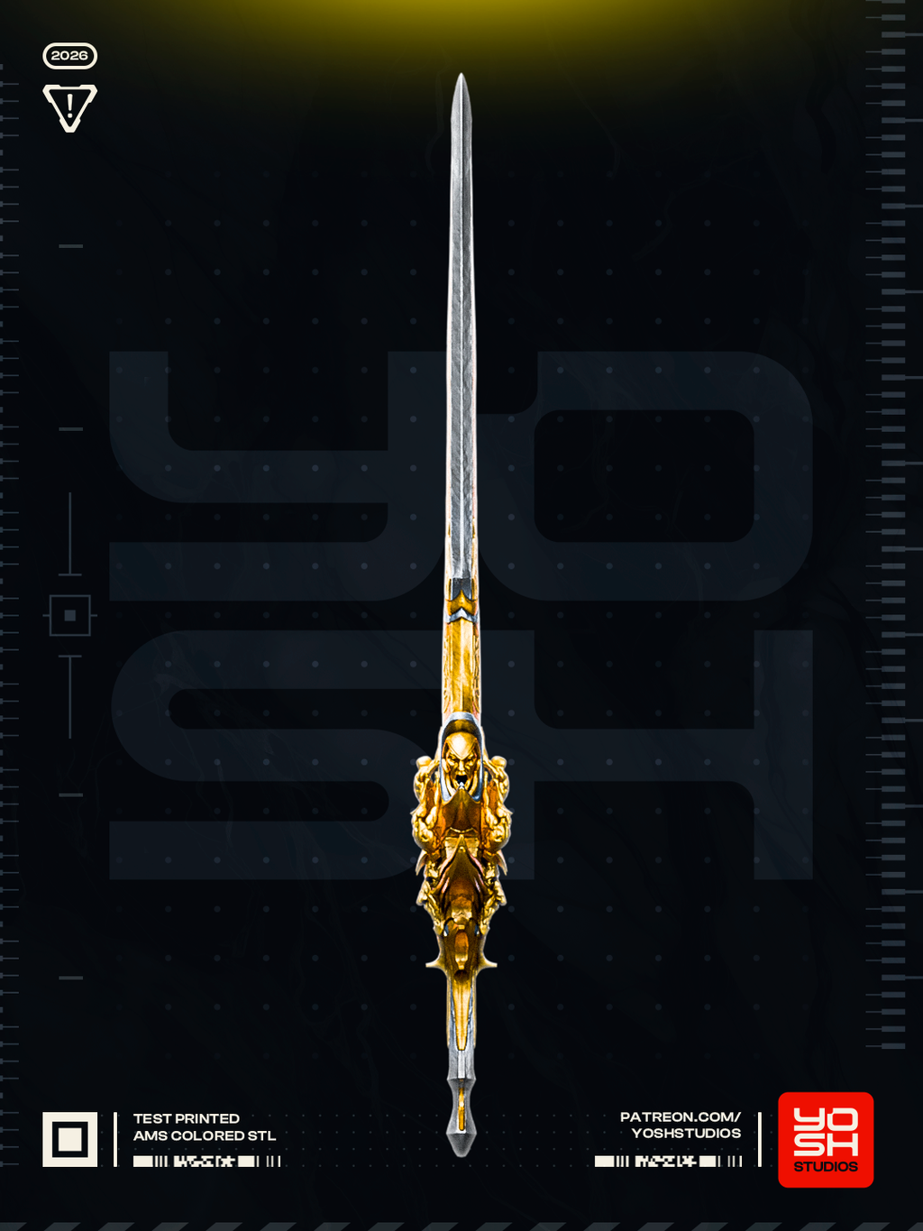 Gilded Demonblade | 1:1 Unpainted & Painted Options Sword Model