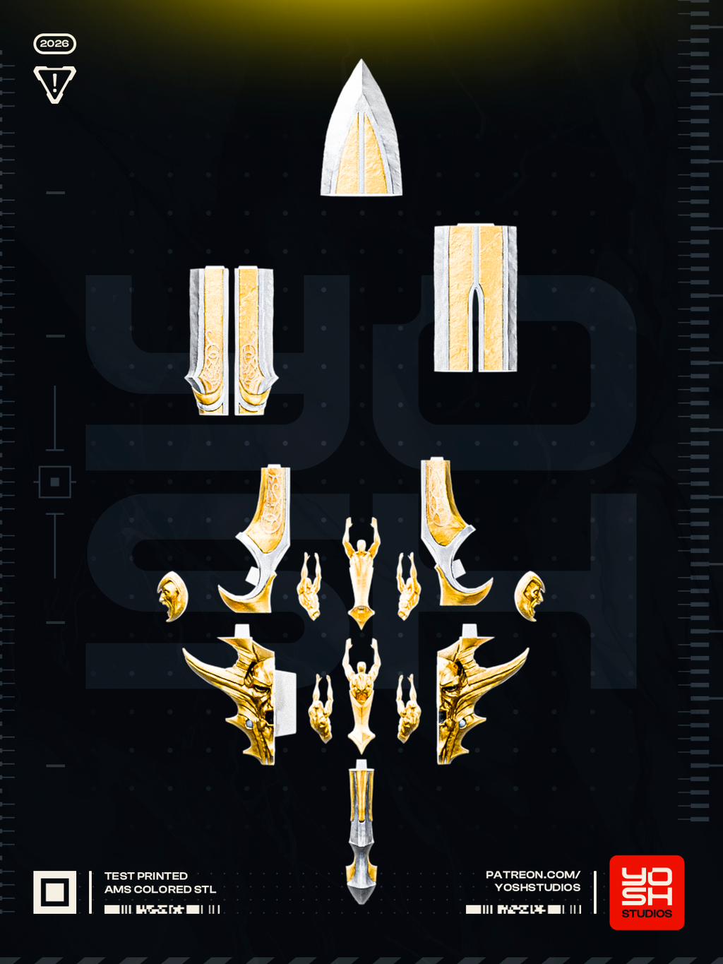 Gilded Demonblade | 1:1 Unpainted & Painted Options Sword Model