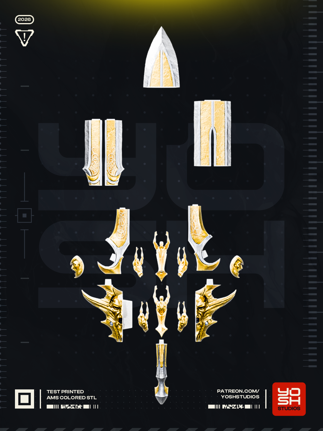 Gilded Demonblade | 1:1 Unpainted Sword Model
