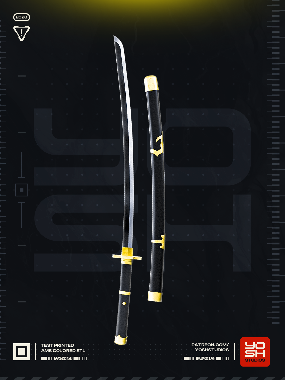 Eclipse Harmony Katana | 1:1 Full Color Kit Model