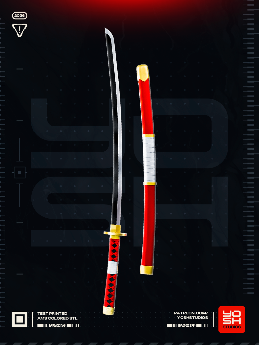 Eclipse Harmony Katana | 1:1 Full Color Kit Model