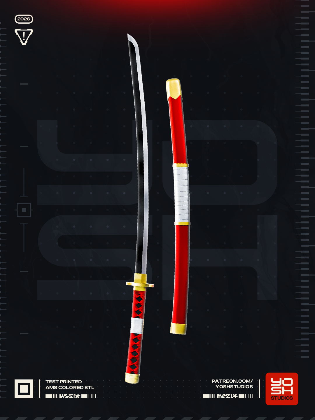 Eclipse Harmony Katana | 1:1 Full Color Kit Model