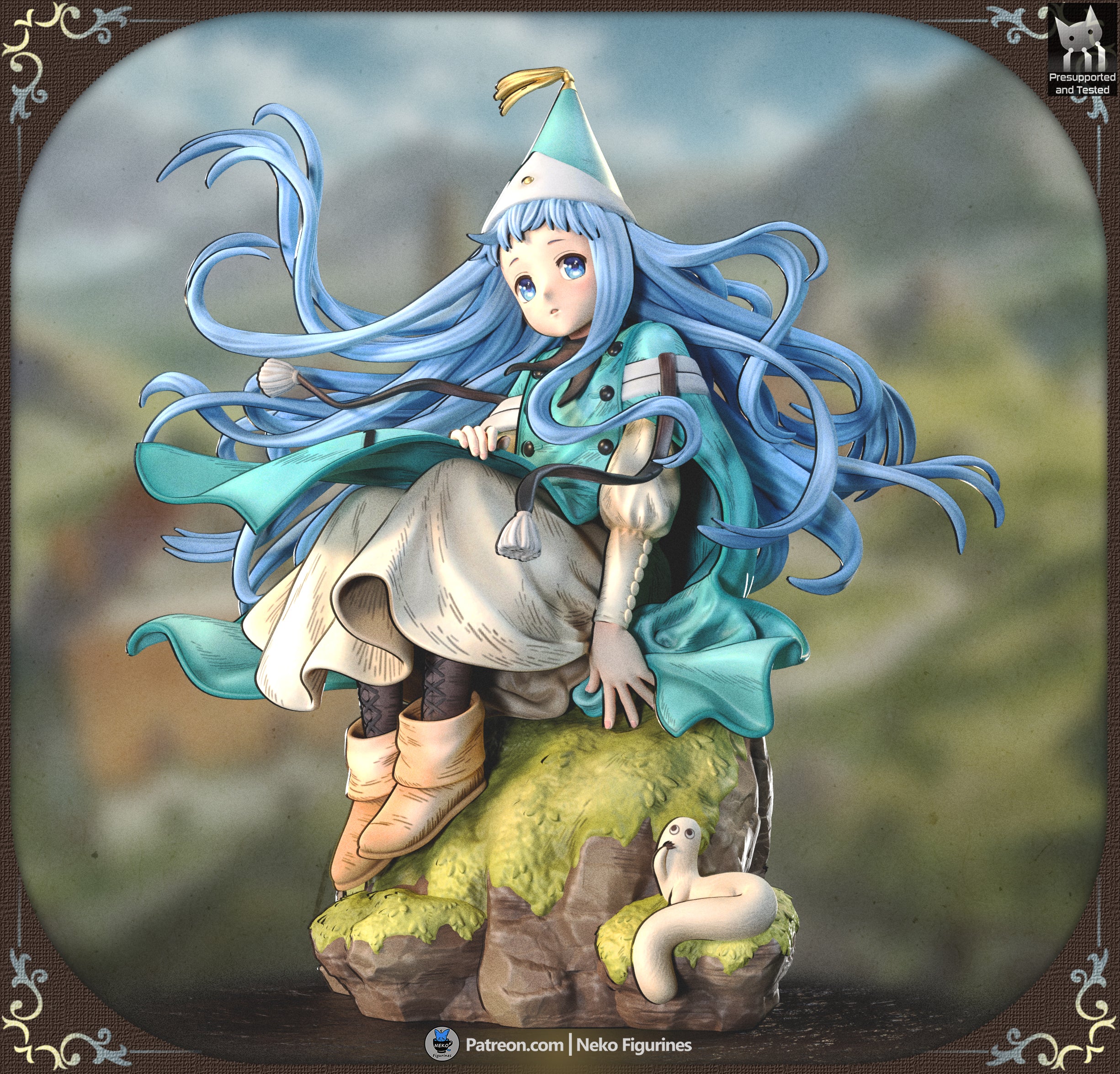 Whimsical Blue Witch | 1/7 Unpainted Resin Kit