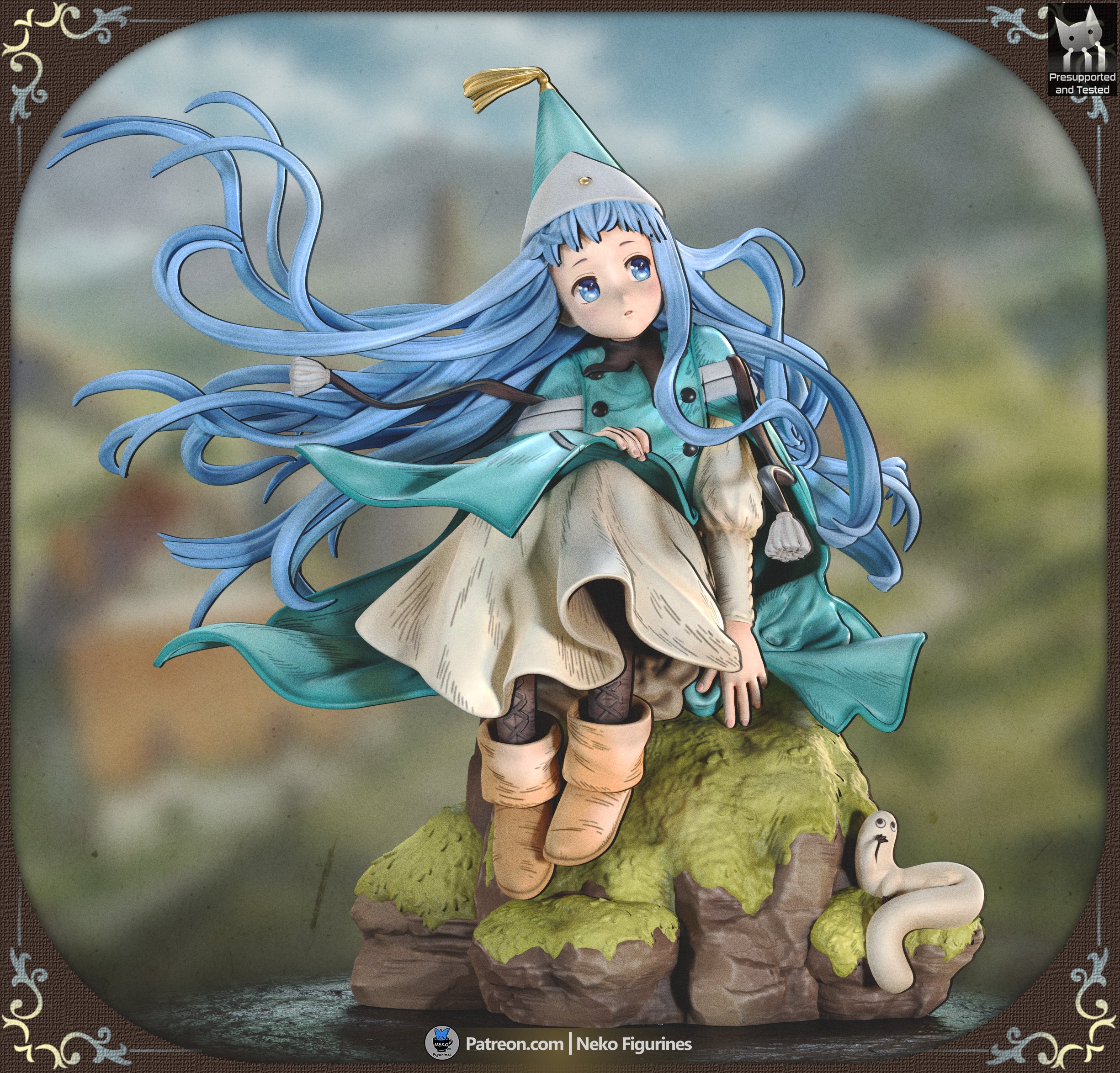 Whimsical Blue Witch | 1/7 Unpainted Resin Kit